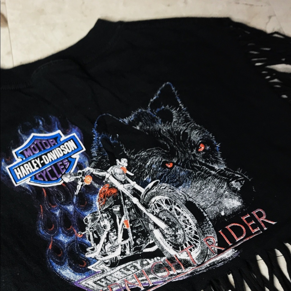 Harley Davison Custom Fringe Top
